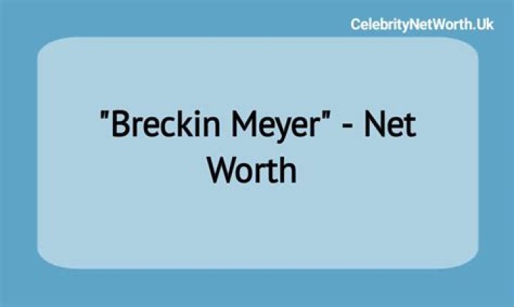 Breckin Meyer Net Worth Who Is Breckin Meyer? What Is His Actual Net Worth?