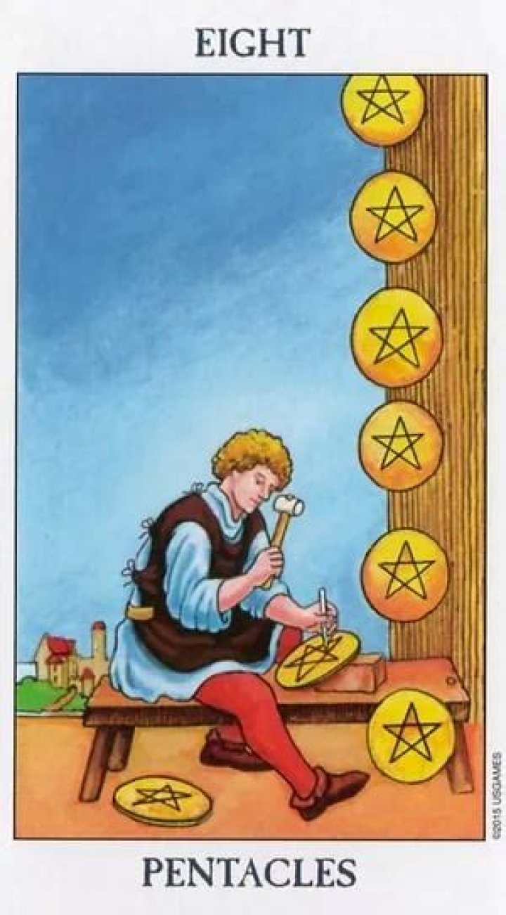 Eight of Pentacles Tarot Card Meaning