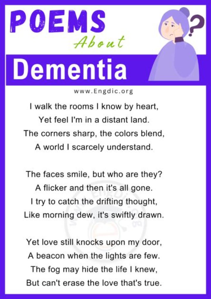 Looking for a poem | Dementia Support Forum