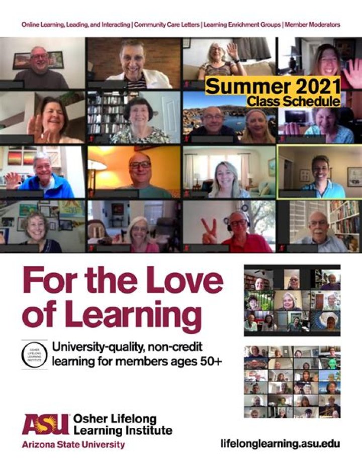 Print Schedule - Osher Lifelong Learning Institute - School of Professional & Continuing Studies
