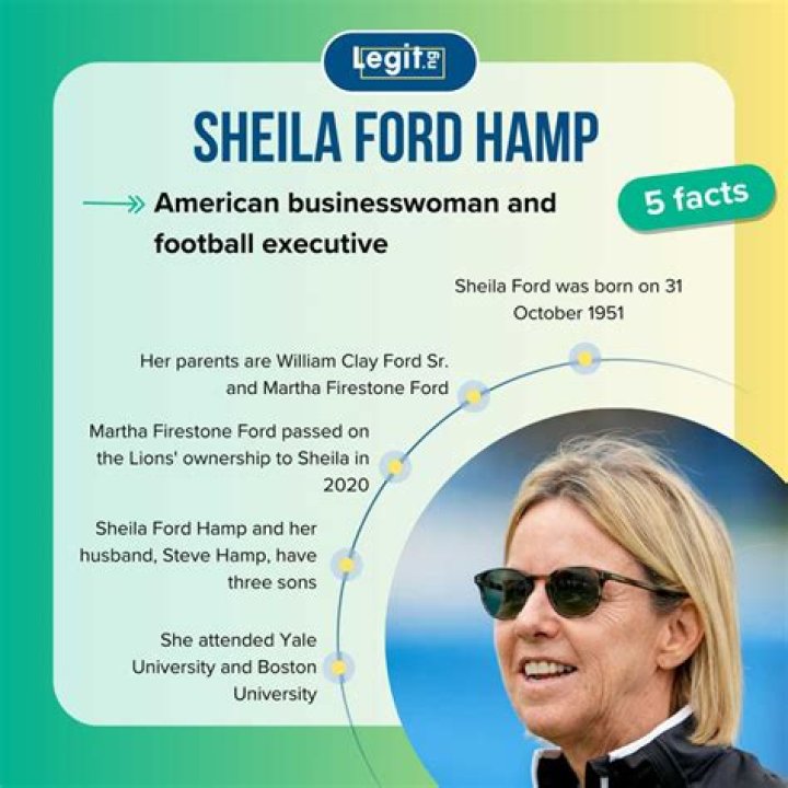 Sheila Ford Hamp Net Worth, Career, Achievements And Personal Life